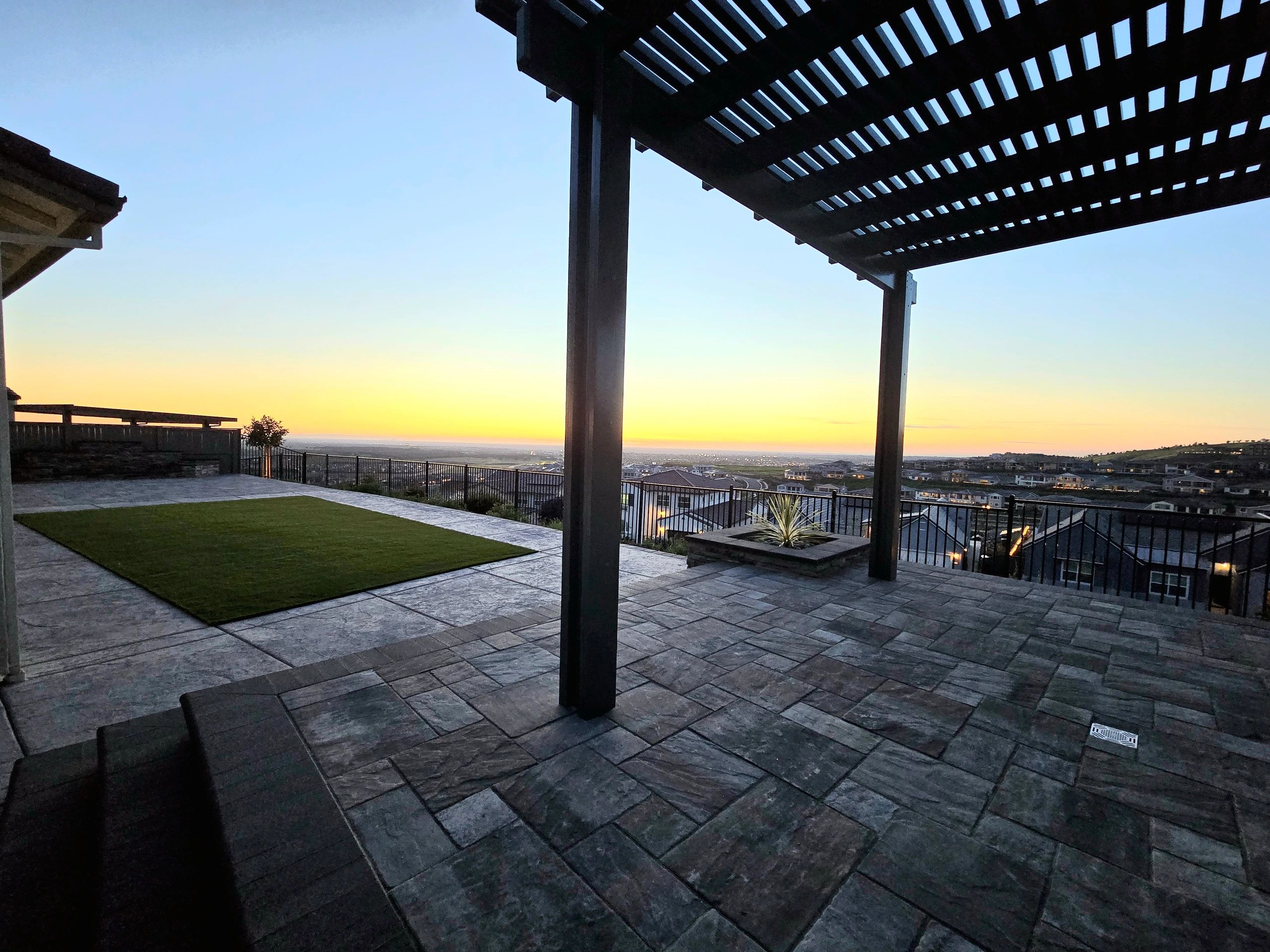 Landscape lighting and finished project detail