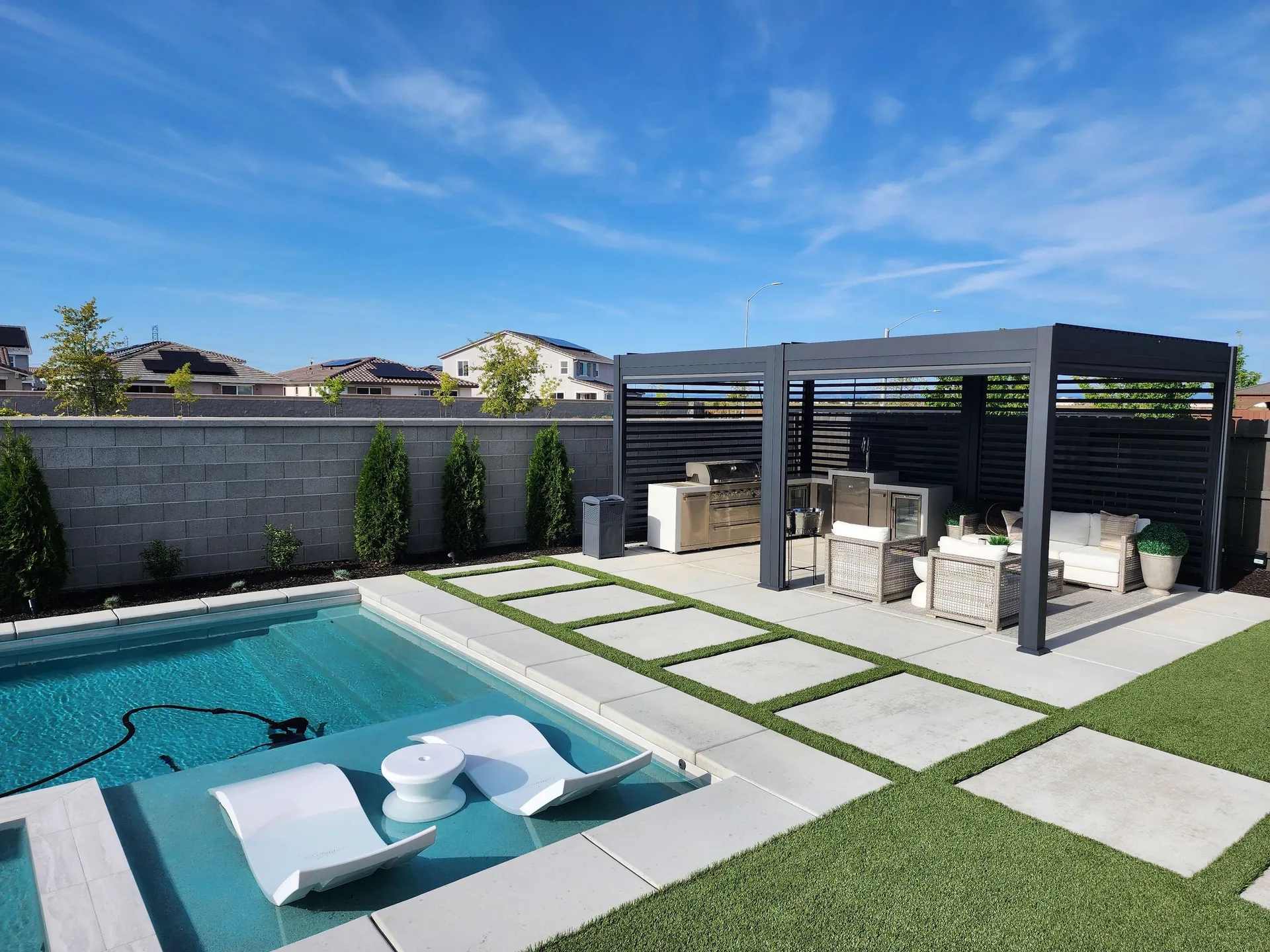 Luxury landscape design-build project in Folsom, CA