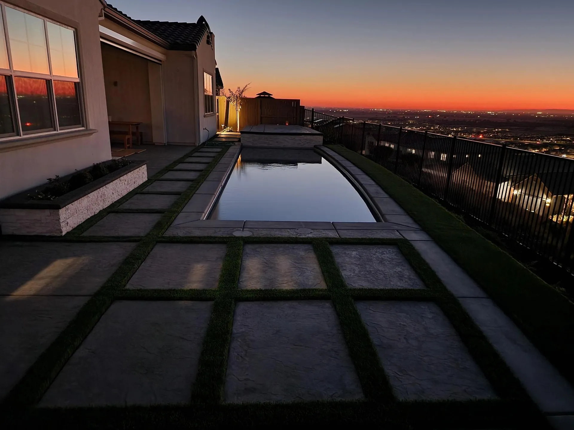 Backyard remodel with finished hardscape photo 3