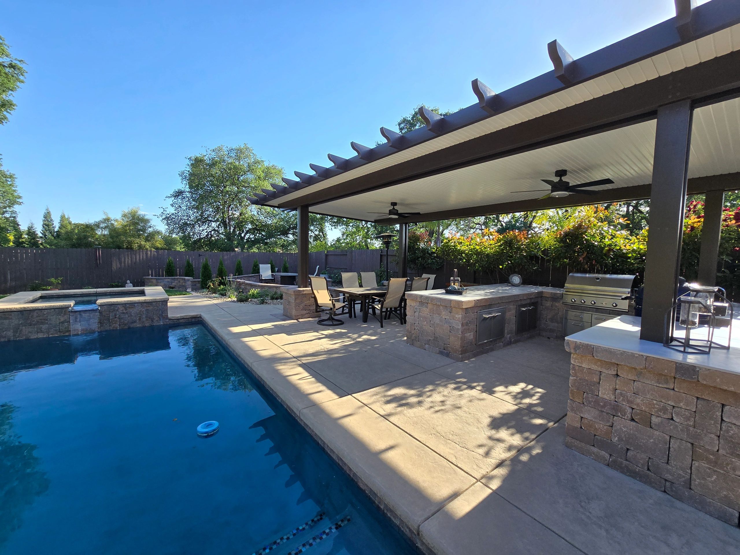 Pool and BBQ island outdoor living project