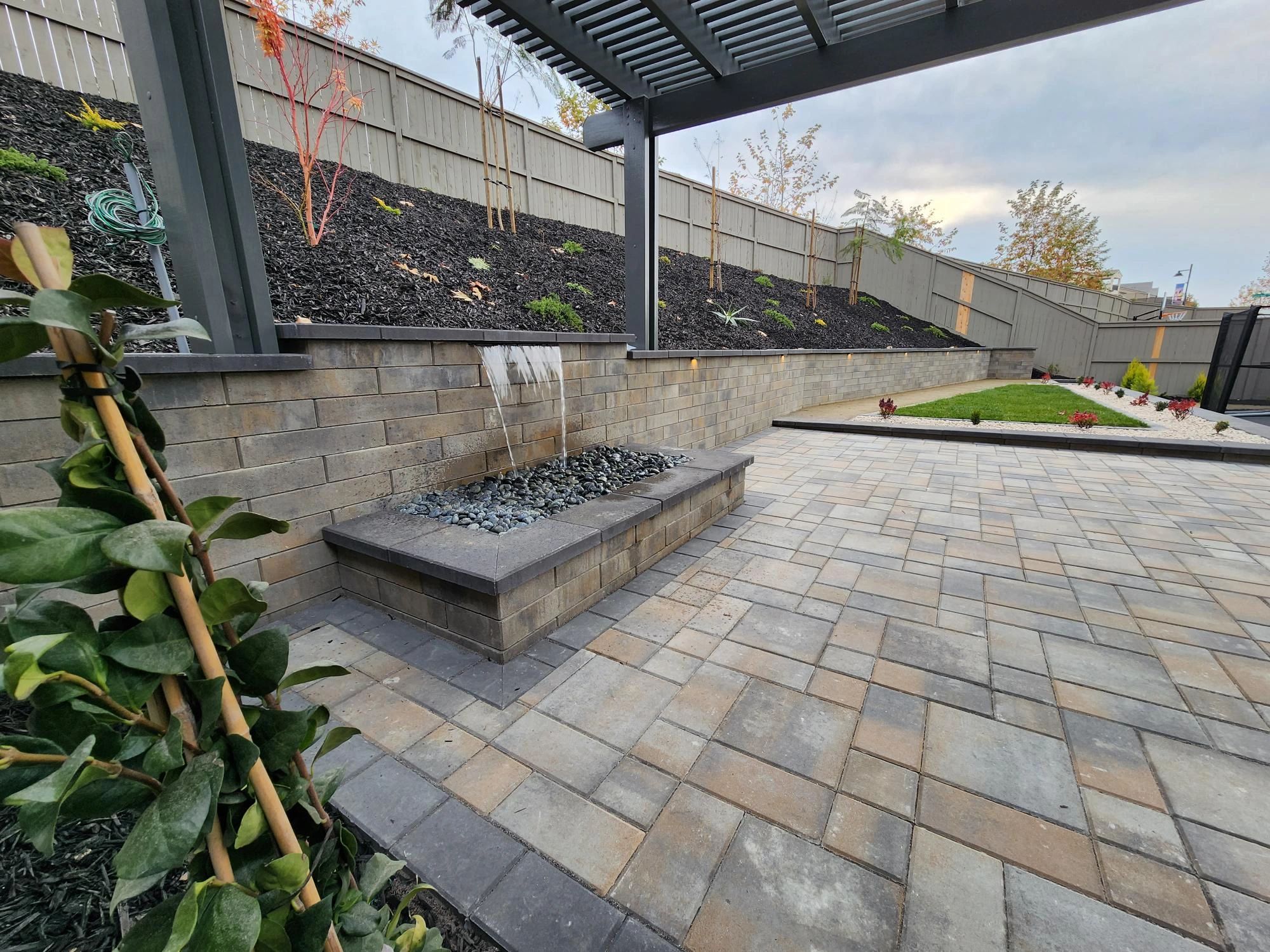 Custom water feature and landscape construction